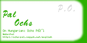 pal ochs business card